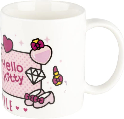 Konix Hello Kitty Ceramic Mug, 320 ml, My Style, White