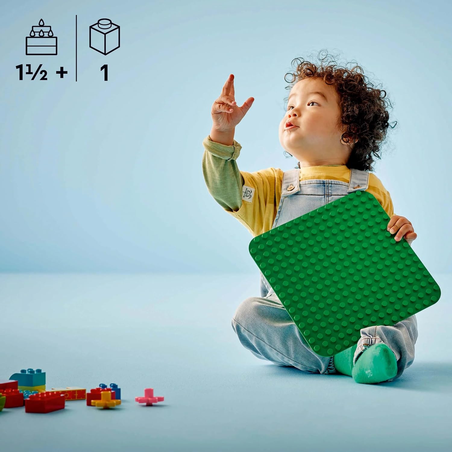 LEGO DUPLO Green Building Plate - Montessori Toy for 1+ year old Boys & Girls - Bricks Display Base for Toddlers' Building Toys - Birthday Gift Idea - 10460