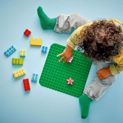 LEGO DUPLO Green Building Plate - Montessori Toy for 1+ year old Boys & Girls - Bricks Display Base for Toddlers' Building Toys - Birthday Gift Idea - 10460
