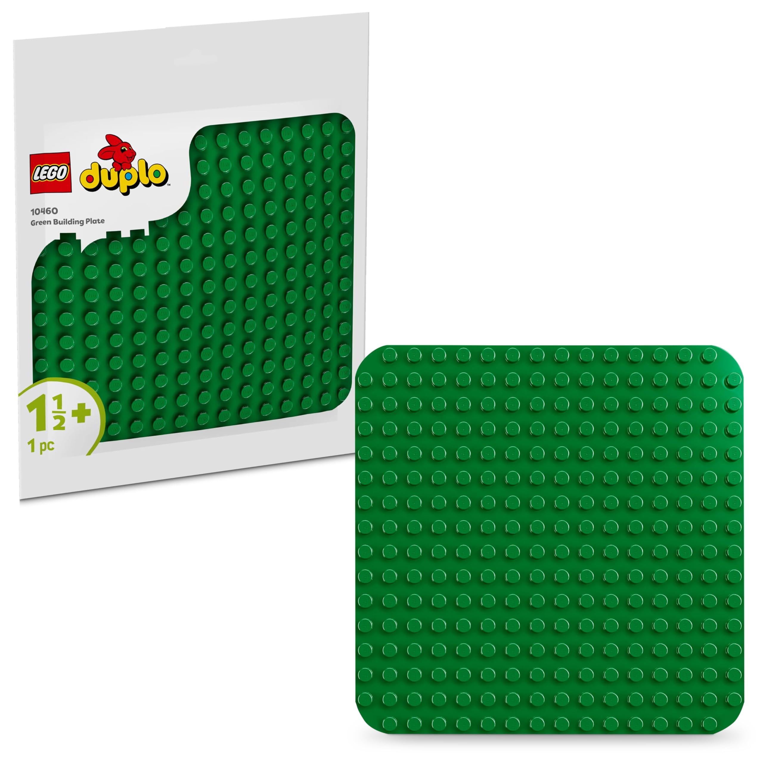 LEGO DUPLO Green Building Plate - Montessori Toy for 1+ year old Boys & Girls - Bricks Display Base for Toddlers' Building Toys - Birthday Gift Idea - 10460