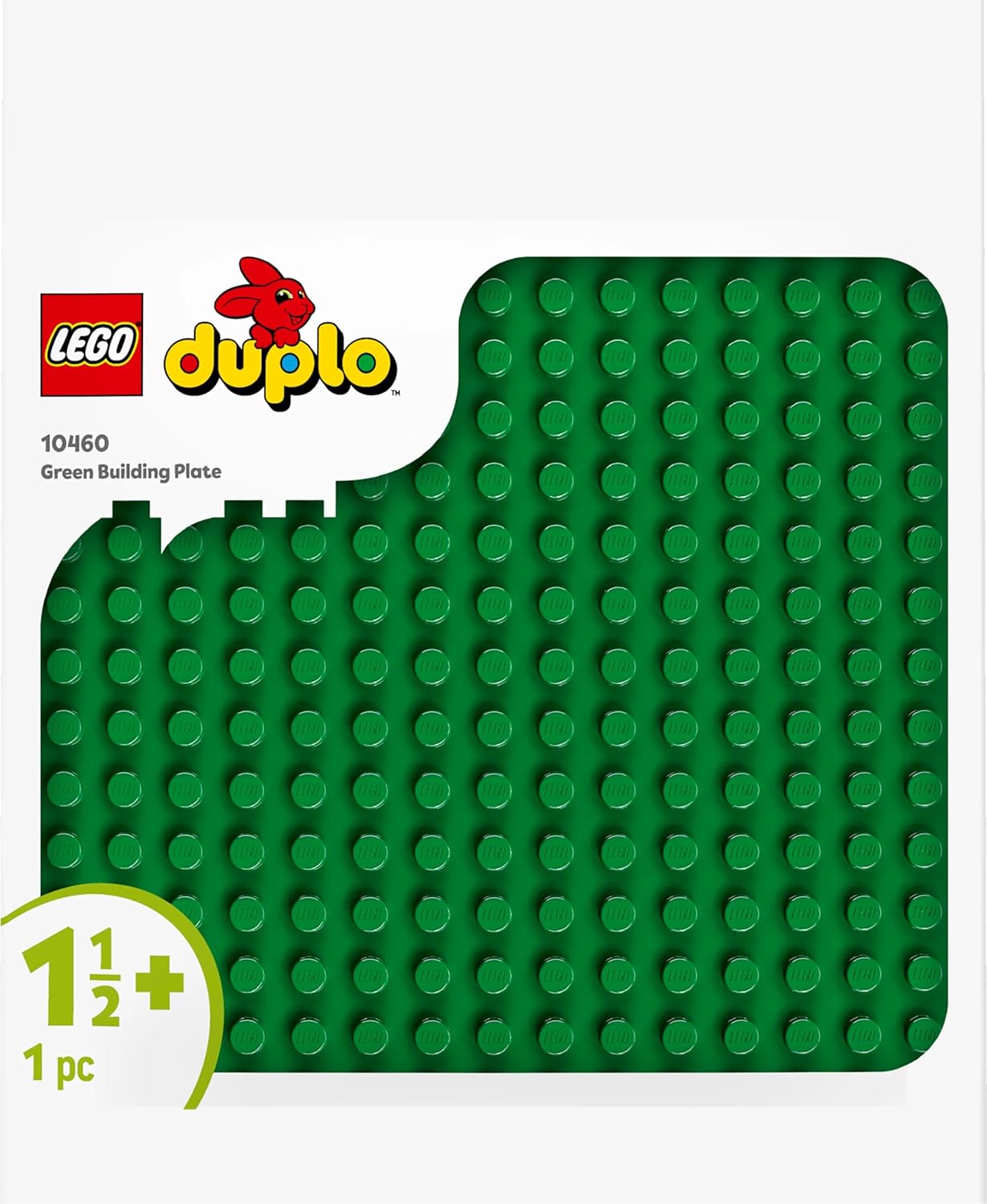 LEGO DUPLO Green Building Plate - Montessori Toy for 1+ year old Boys & Girls - Bricks Display Base for Toddlers' Building Toys - Birthday Gift Idea - 10460