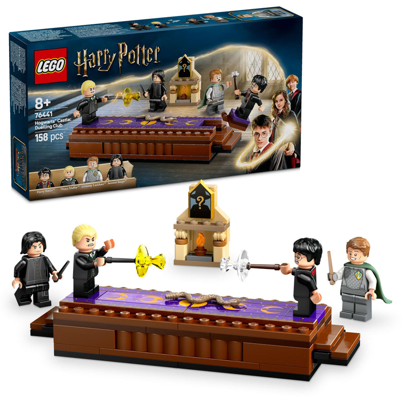 LEGO Harry Potter Hogwarts Castle: Dueling Club Playset with 4 Collectible Minifigures incl. Draco Malfoy & Severus Snape, Role Play Toy with Toppling Function for 8+ Year Old Boys & Girls 76441