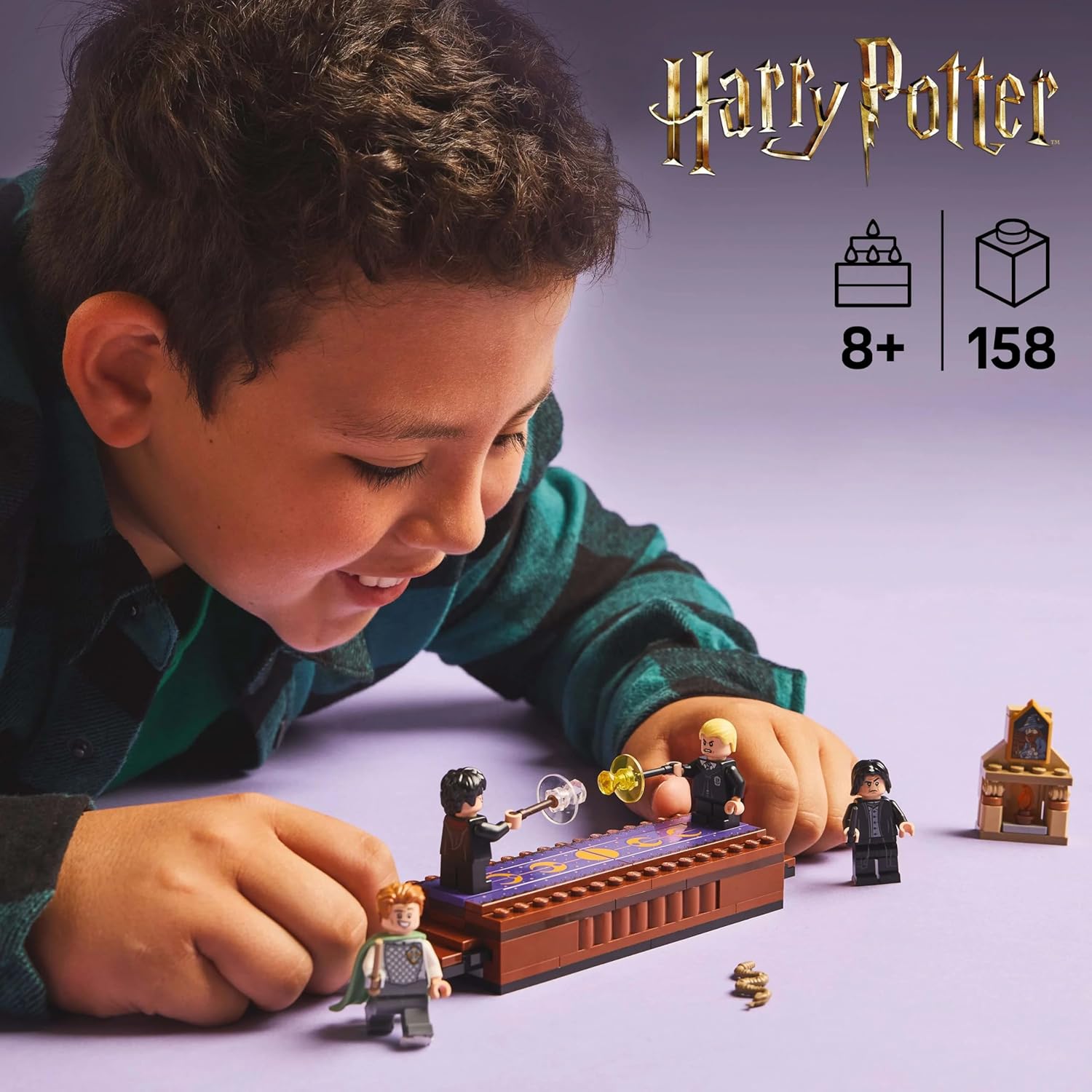 LEGO Harry Potter Hogwarts Castle: Dueling Club Playset with 4 Collectible Minifigures incl. Draco Malfoy & Severus Snape, Role Play Toy with Toppling Function for 8+ Year Old Boys & Girls 76441