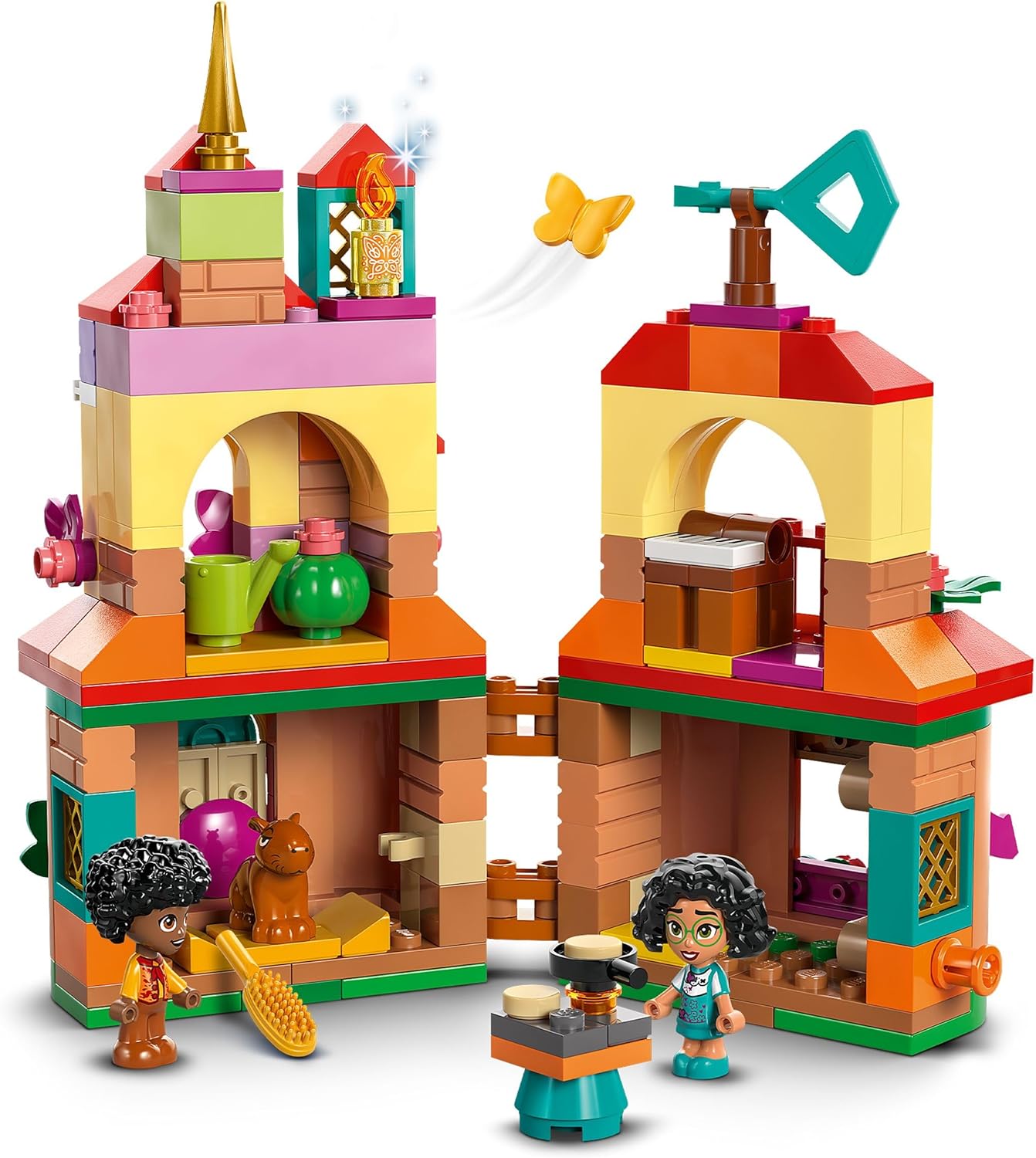 LEGO ǀ Disney Encanto Mini House Building Toy for 5 Plus Year Old Girls, Set Includes Mirabel and Antonio Madrigal Micro Dolls, a Capibara Figure & a Key 43261