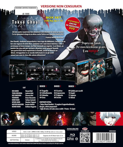 Tokyo Ghoul (Eps 1-12) (3br + Booklet) (ed. Limitata E Numerata)