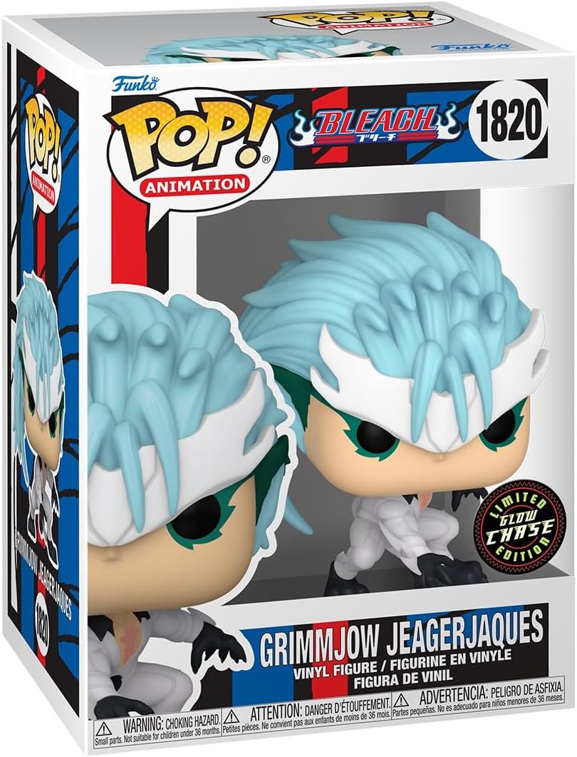 Funko Pop! Animation: Bleach - Grimmjow Jeagerjaques with Chase (Glow in The Dark), (Styles May Vary