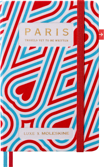 Moleskine Luxe Paris City Notebook, Notebook With Travel Contents, HardCover In Fabric And Closure With Elastic, Pocket Format 9 x 14 cm