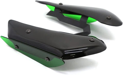 Hbaebdoo Copertura per parabrezza anteriore aerodinamica Winglets Wing per ninja 400 2019 2021, verde