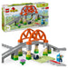 LEGO DUPLO Train Bridge and Tracks Expansion Set - Educational Learning Toy for Toddlers - incl. 8 Track Pieces, a Bridge, Barrier & an Action Brick - Gift for 2+ Year Old Boys & Girls - 10426