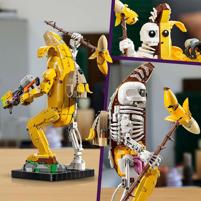 LEGO Fortnite Bananita Sbucciata - Kit di Modellismo per Adulti da Esposizione con Lancia-Vernice, Piccone e Supporto - Set di Costruzioni Fai Da Te da Collezione - Regalo per Gamer e Fan - 77072