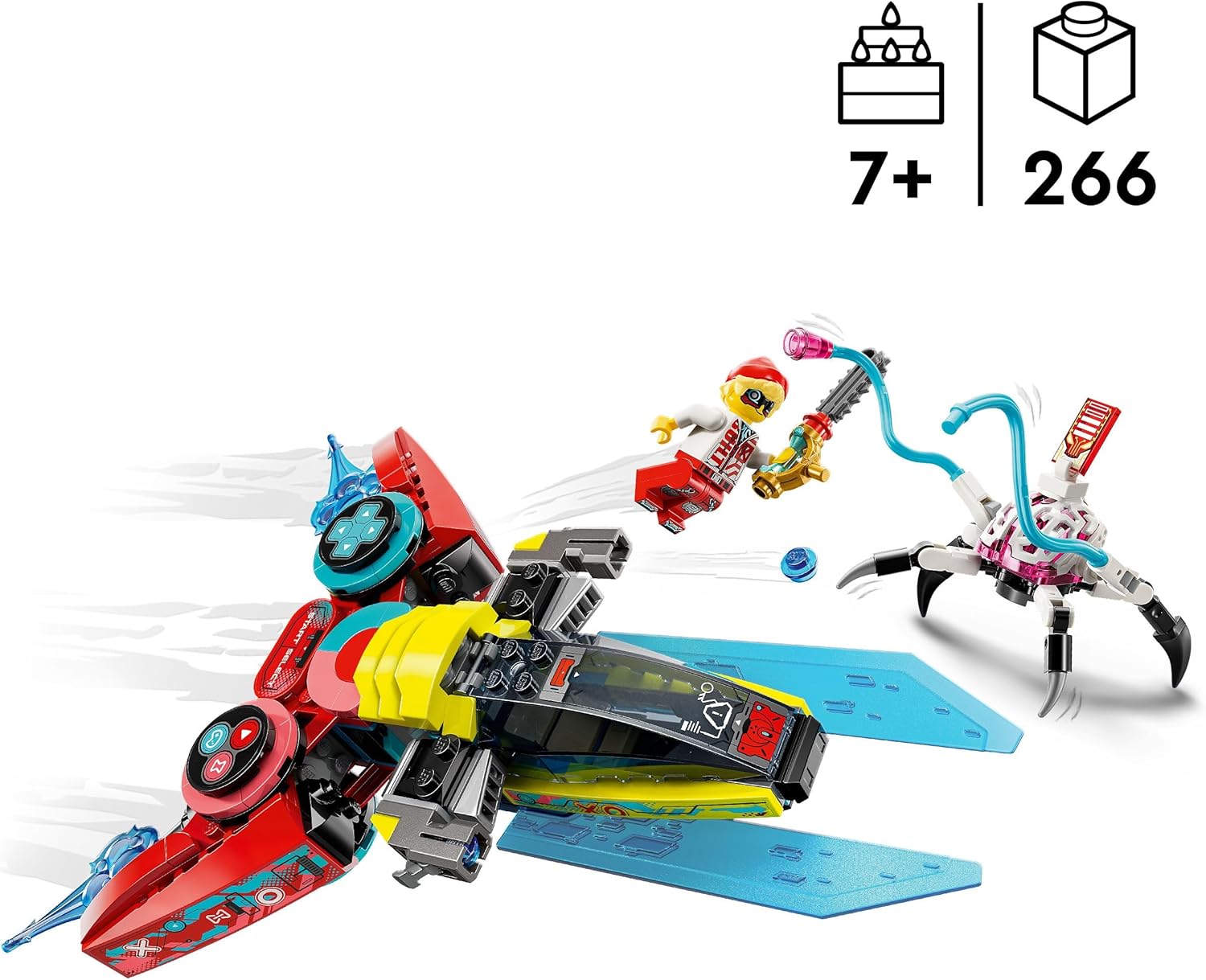 LEGO DREAMZzz 2in1 Cooper’s Gaming Controller Jet Plane to Helicopter Set, Building Toy for Kids with a Minifigure and Spider Figure for Imaginative Play, Gift for 7 Plus Year Old Boys & Girls 71489