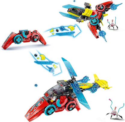 LEGO DREAMZzz 2in1 Cooper’s Gaming Controller Jet Plane to Helicopter Set, Building Toy for Kids with a Minifigure and Spider Figure for Imaginative Play, Gift for 7 Plus Year Old Boys & Girls 71489