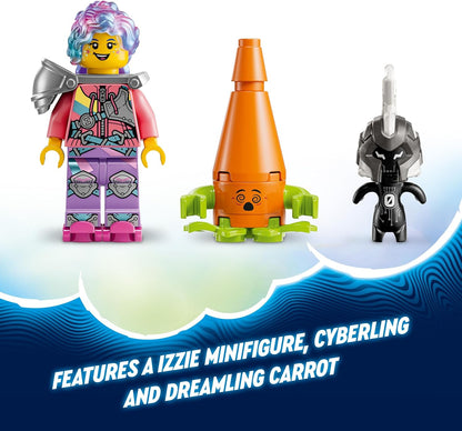 LEGO DREAMZzz 2in1 Izzie and Bunchurro the Gaming Bunny Figure, Fantasy Animal Toy for 7 Plus Year Old Boys & Girls, with a Skateboard and Minifigure for Imaginative Play, Birthday Gift Idea 71490