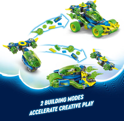 LEGO DREAMZzz 2in1 Mateo and the Z-Blob Action Race Car to Motorbike Toy, Vehicle Set for 8 Plus Year Old Boys & Girls, Includes z-Blob, a Spider Figure and 2 Minifigures 71491