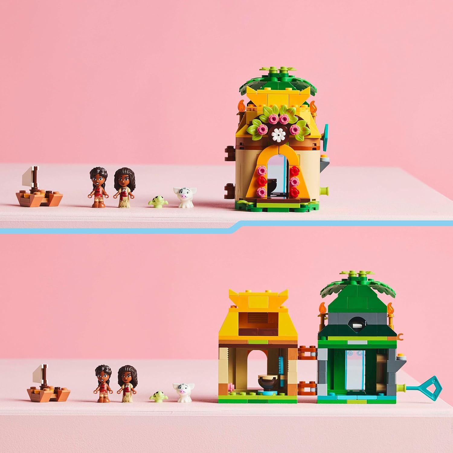 LEGO Ç€ Disney Divertimento sull’Isola di Vaiana, Modello di Casa delle Bambole Giocattolo con Personaggi dal Film Oceania 2, Giochi per Bambine e Bambini da 5 Anni, Piccolo Regalo da Principesse 4326