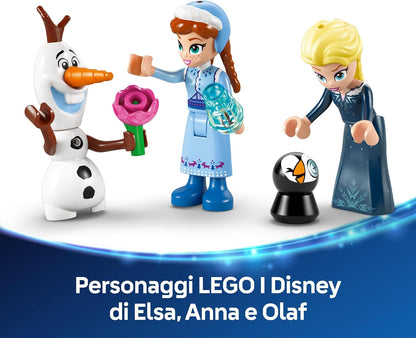 LEGO ǀ Disney Arendelle Frozen Castle Playset, Princess Building Toy for 5 Plus Year Old Girls, Features Anna, Elsa, Olaf Minidolls and a Penguin Figure 43265