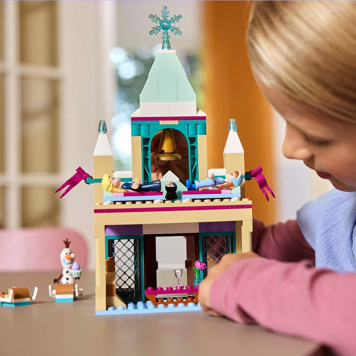 LEGO ǀ Disney Arendelle Frozen Castle Playset, Princess Building Toy for 5 Plus Year Old Girls, Features Anna, Elsa, Olaf Minidolls and a Penguin Figure 43265