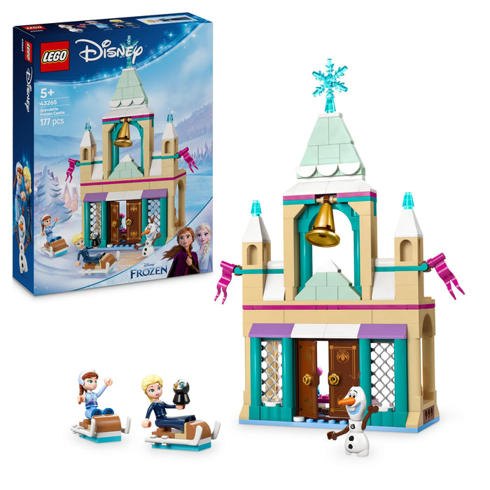 LEGO ǀ Disney Arendelle Frozen Castle Playset, Princess Building Toy for 5 Plus Year Old Girls, Features Anna, Elsa, Olaf Minidolls and a Penguin Figure 43265