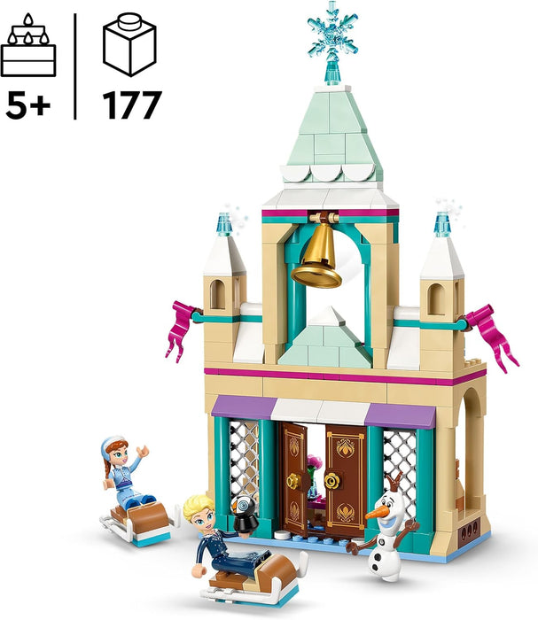LEGO ǀ Disney Arendelle Frozen Castle Playset, Princess Building Toy for 5 Plus Year Old Girls, Features Anna, Elsa, Olaf Minidolls and a Penguin Figure 43265