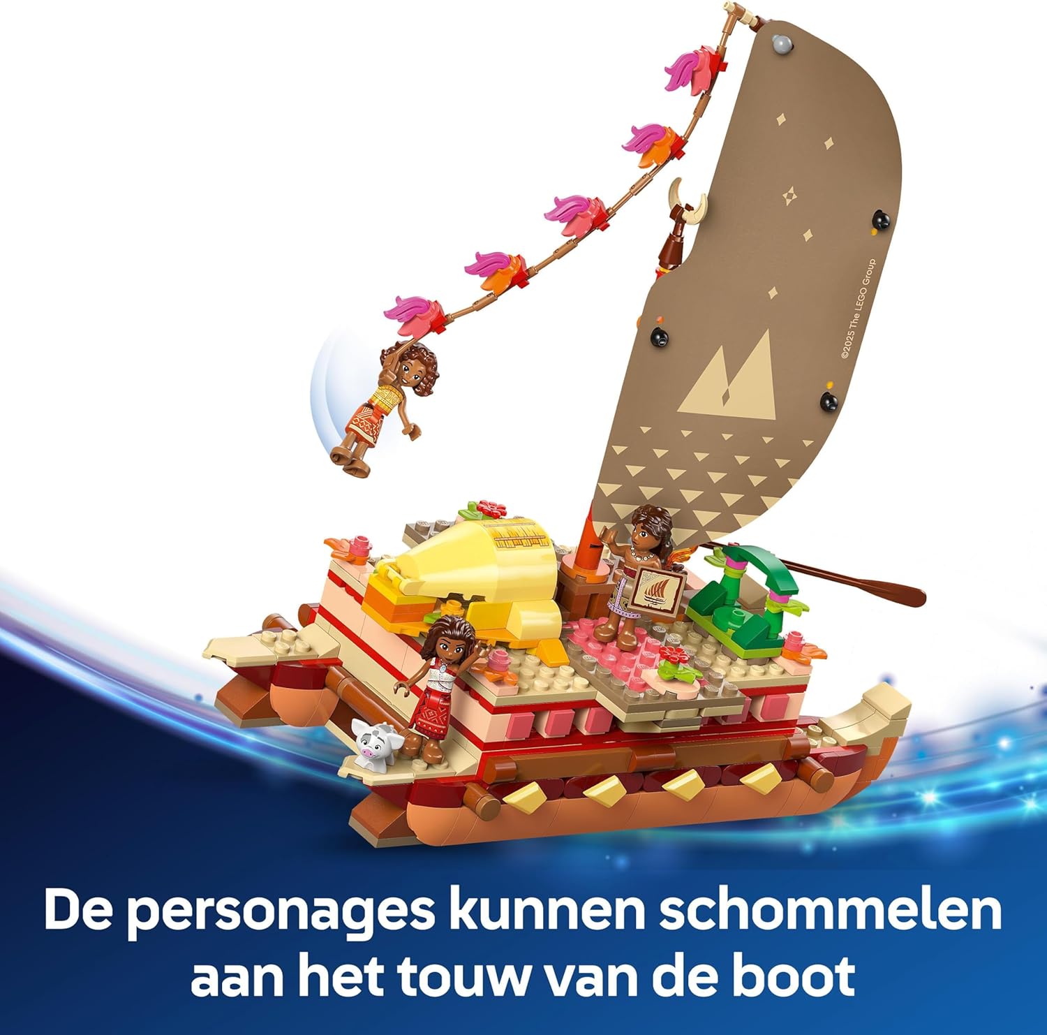 LEGO ǀ Disney Vaiana's avonturenkano Bouwbaar Speelgoed voor 6 jaar en Ouder, Fantasierijk Bouwpakket voor Kinderen voor Rollenspellen met Personages uit de Film, Cadeau voor Meisjes en Jongens 43270