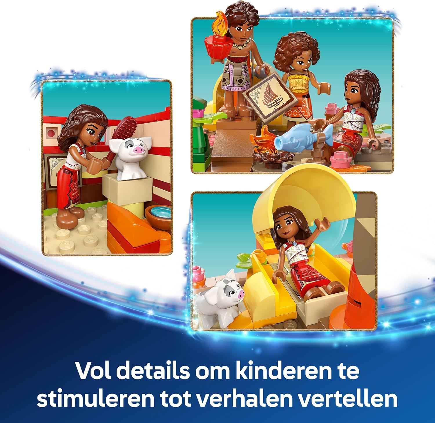 LEGO ǀ Disney Vaiana's avonturenkano Bouwbaar Speelgoed voor 6 jaar en Ouder, Fantasierijk Bouwpakket voor Kinderen voor Rollenspellen met Personages uit de Film, Cadeau voor Meisjes en Jongens 43270