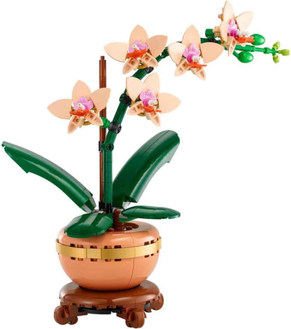 LEGO Botanicals Mini Orchid - Artificial Flowers Set for Adults - Indoor Plant with Terracotta Style Flowerpot - Home Decor Gift for Women and Men 10343