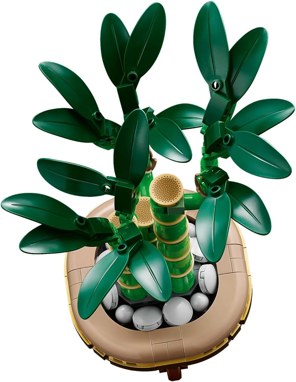 LEGO Botanicals Lucky Bamboo Artificial Plant for Indoor Display - Set for Adults includes a Buildable Pot with a Wood-Effect Plinth for Home Decor - Gift for Her or Him 10344