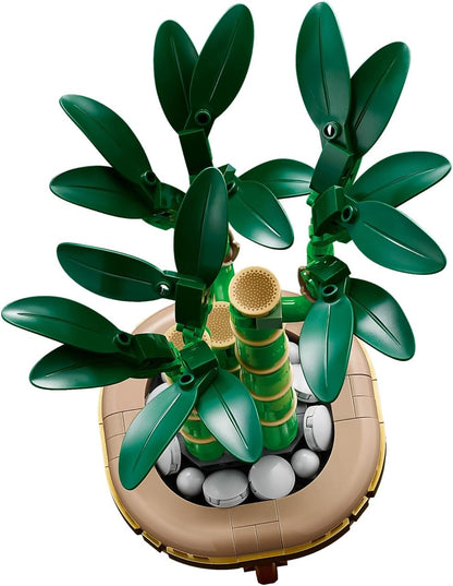 LEGO Botanicals Lucky Bamboo Artificial Plant for Indoor Display - Set for Adults includes a Buildable Pot with a Wood-Effect Plinth for Home Decor - Gift for Her or Him 10344