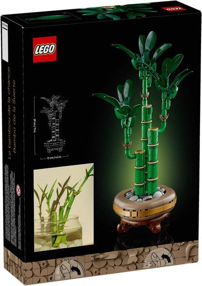 LEGO Botanicals Lucky Bamboo Artificial Plant for Indoor Display - Set for Adults includes a Buildable Pot with a Wood-Effect Plinth for Home Decor - Gift for Her or Him 10344