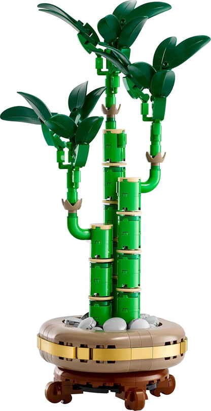 LEGO Botanicals Lucky Bamboo - Artificial Plant for Indoor Display - Set for Adults incl. a Buildable Pot with a Wood-Effect Plinth for Home Decor - DIY Gift Idea - 10344