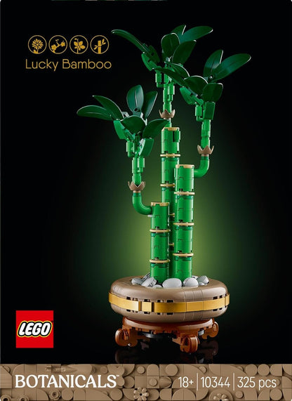 LEGO Botanicals Lucky Bamboo - Artificial Plant for Indoor Display - Set for Adults incl. a Buildable Pot with a Wood-Effect Plinth for Home Decor - DIY Gift Idea - 10344