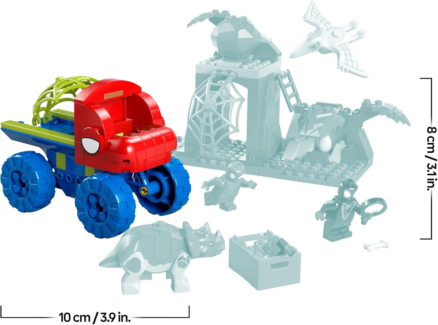 LEGO Marvel Team Spidey Dino Crawler Rescue Truck, Buildable Super Hero Vehicle Toy and Dinosaur Set, Gift for 4 Plus Year Old Boys, Girls and Fans of the Spidey and His Amazing Friends Show 11199