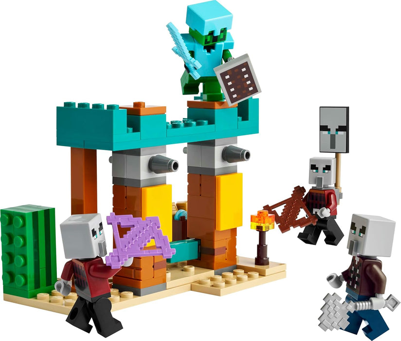 LEGO Minecraft The Illager Desert Patrol - Building Toy with Figures incl. a Pillager, Vindicator and Cactus Knight - Gamer Gift for 7+ Year Old Boys & Girls - 21267