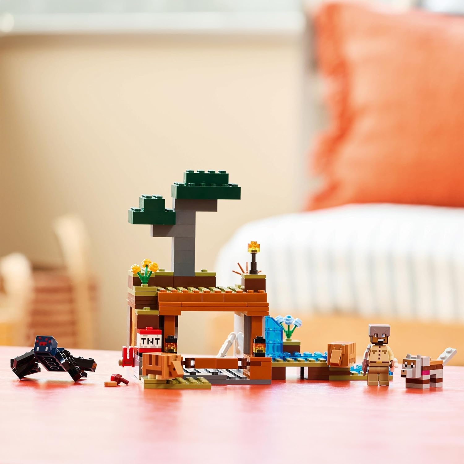 LEGO Minecraft The Armadillo Mine Expedition Set - Building Toy for 8+ Year Old Girls & Boys, with Cave Spider and Wolf Figures for Pretend Play - Birthday Gift Idea 21269