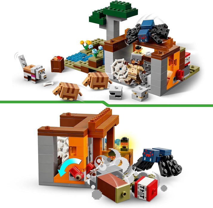 LEGO Minecraft The Armadillo Mine Expedition Set - Building Toy for 8+ Year Old Girls & Boys, with Cave Spider and Wolf Figures for Pretend Play - Birthday Gift Idea 21269