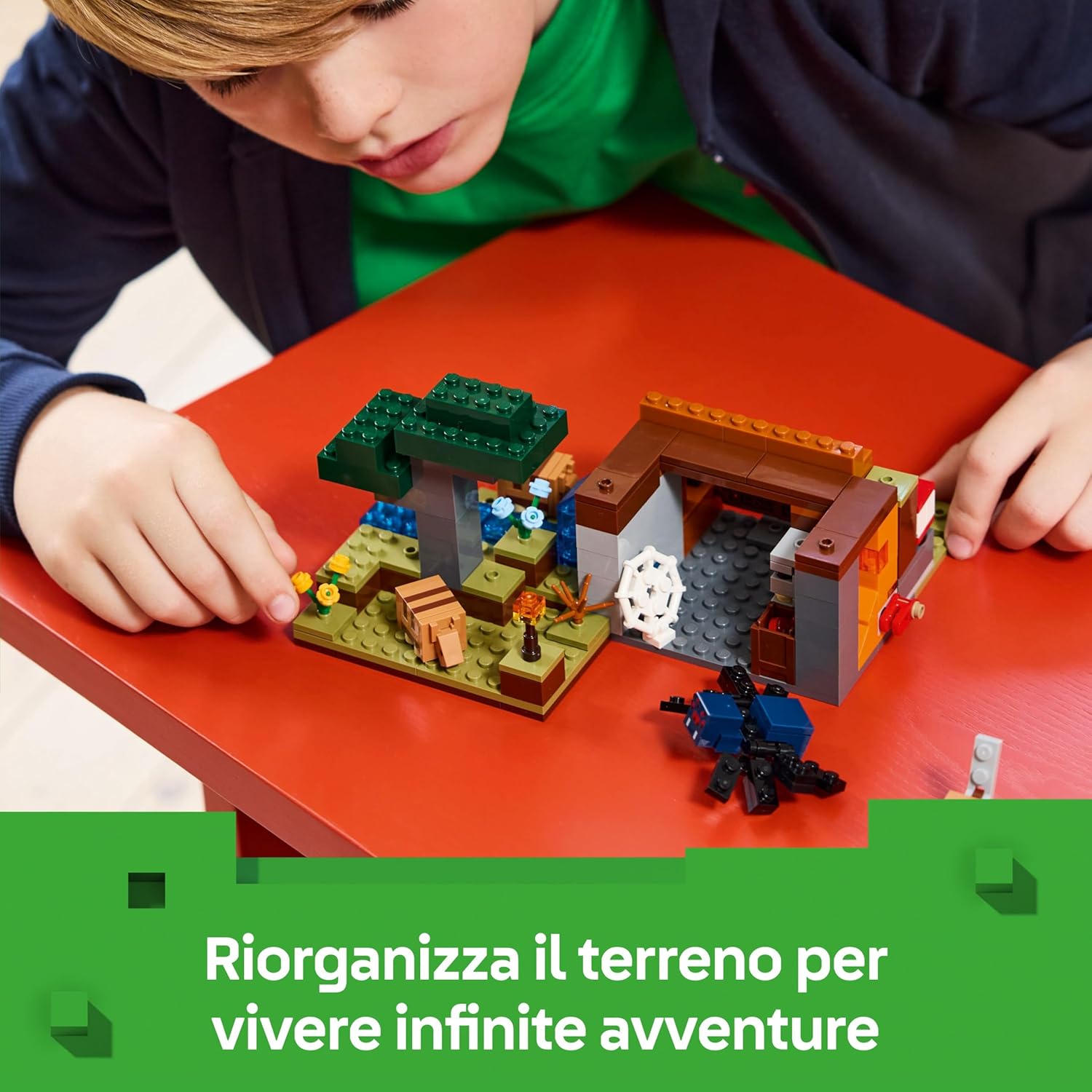 LEGO Minecraft The Armadillo Mine Expedition - Interactive Toy with Cave Spider and Wolf Figures, plus a TNT Function - Gaming Gift for 8+ Year Old Boys & Girls - 21269