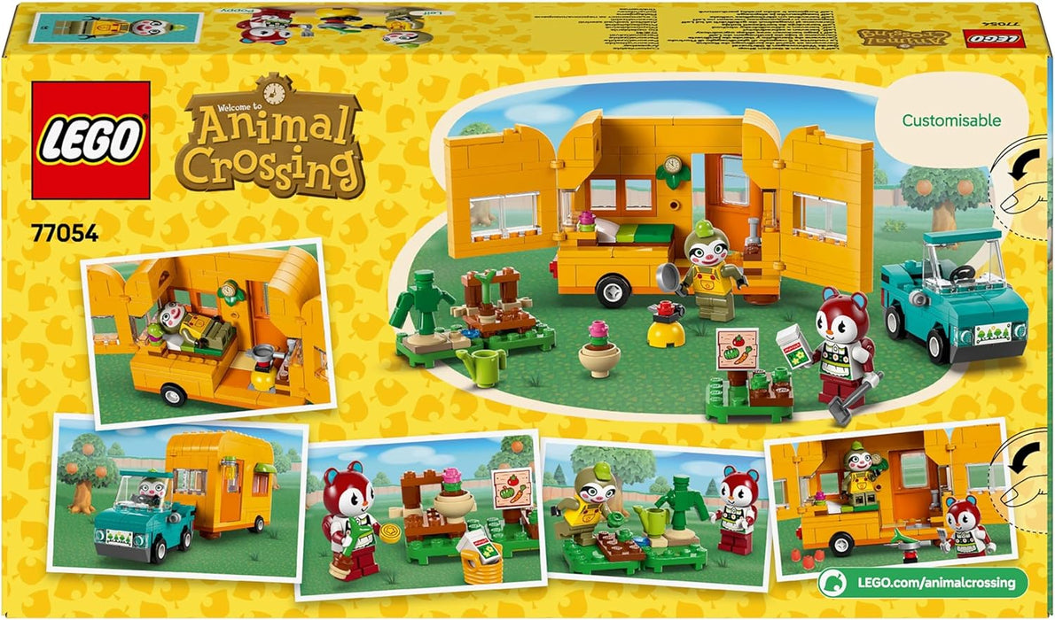 LEGO Animal Crossing Leif’s Caravan & Garden Shop, Pretend Play Vehicle Building Set with Car Toy for 7 Plus Year Old Girls & Boys, Kids' Birthday Gift Idea 77054