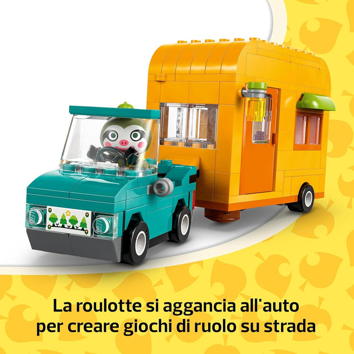 LEGO Animal Crossing Leif’s Caravan & Garden Shop, Pretend Play Vehicle Building Set with Car Toy for 7 Plus Year Old Girls & Boys, Kids' Birthday Gift Idea 77054