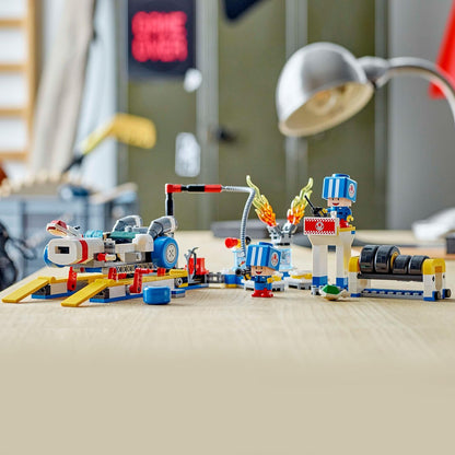 LEGO Super Mario: Mario Kart – Toad’s Garage Set, Nintendo Mechanic Toy with 2 Blue Toad Character Figures for Independent Play, Birthday Gift for Boys, Girls and Gamers Aged 8 Plus 72035