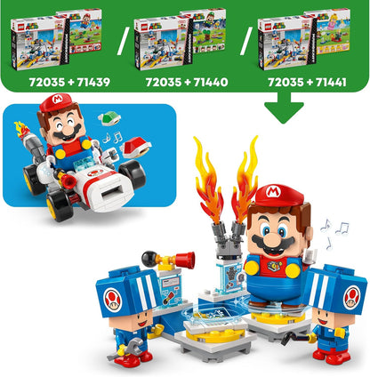 LEGO Super Mario: Mario Kart – Toad’s Garage Set, Nintendo Mechanic Toy with 2 Blue Toad Character Figures for Independent Play, Birthday Gift for Boys, Girls and Gamers Aged 8 Plus 72035
