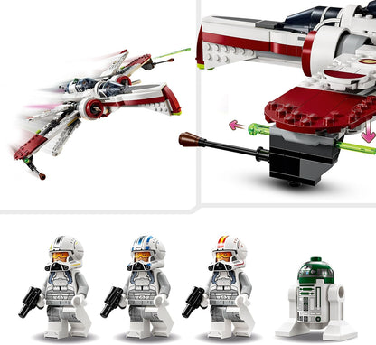 LEGO Star Wars ARC-170 Starfighter Building Toy with 3 Clone Pilot Minifigures, plus an R4-P44 Droid Figure, Birthday Gift Idea for Revenge of The Sith Fans, 9+ Year Old Boys and Girls 75402