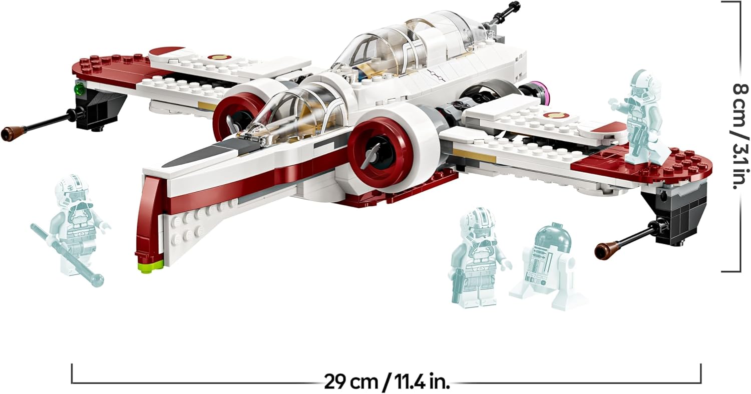 LEGO Star Wars ARC-170 Starfighter Building Toy with 3 Clone Pilot Minifigures, plus an R4-P44 Droid Figure, Birthday Gift Idea for Revenge of The Sith Fans, 9+ Year Old Boys and Girls 75402