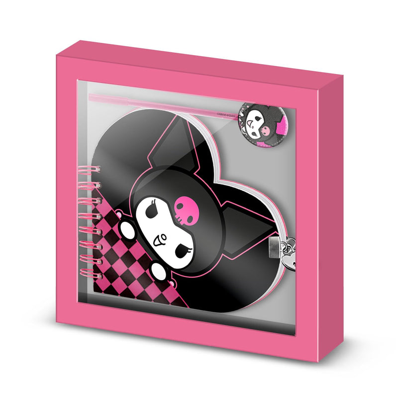 Sanrio Kuromi Chess-Diario Cuore + Penna, Multicolore