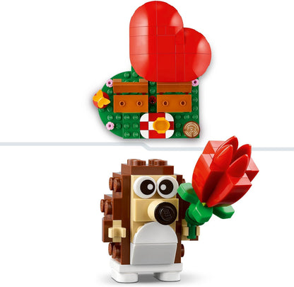LEGO Hedgehog Picnic Date, Animal Toy Playset for 8 Plus Year Old Girls & Boys, Nature Building Set with Mushroom Model and 2 Figures, Birthday Gift for Kids Who Love Imaginative Play 40711