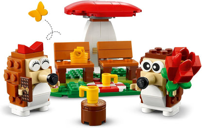 LEGO Hedgehog Picnic Date, Animal Toy Playset for 8 Plus Year Old Girls & Boys, Nature Building Set with Mushroom Model and 2 Figures, Birthday Gift for Kids Who Love Imaginative Play 40711