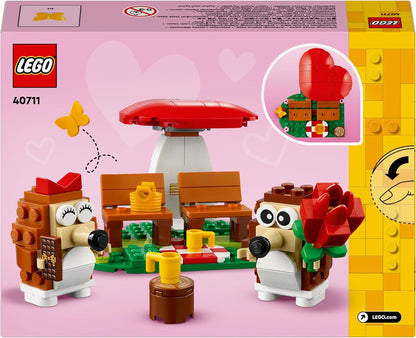 LEGO Hedgehog Picnic Date, Animal Toy Playset for 8 Plus Year Old Girls & Boys, Nature Building Set with Mushroom Model and 2 Figures, Birthday Gift for Kids Who Love Imaginative Play 40711