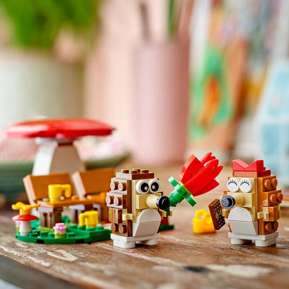 LEGO Hedgehog Picnic Date, Animal Toy Playset for 8 Plus Year Old Girls & Boys, Nature Building Set with Mushroom Model and 2 Figures, Birthday Gift for Kids Who Love Imaginative Play 40711