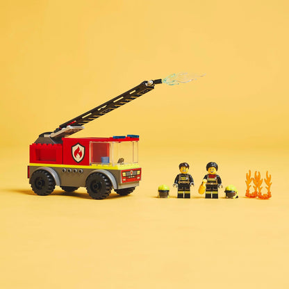 LEGO City Fire Engine with Ladder Toy for Toddlers - Vehicle Set with a Truck and 2 Firefighter Minifigures for 4+ Year Old Boys & Girls - Educational Gifts for Preschool Kids - 60463