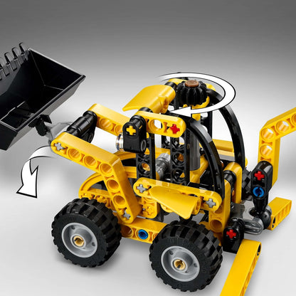 LEGO Technic Scavatrice a Cucchiaia Rovescia, Giochi con Costruzioni per Bambini e Bambine da 7 Anni, Giocattolo Educativo con Escavatore Posteriore, Pala e Stabilizzatori, Veicolo da Cantiere 42197