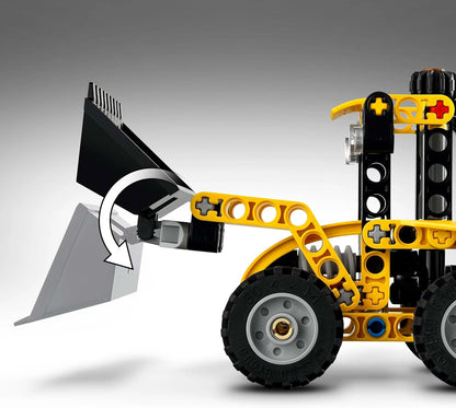 LEGO Technic Scavatrice a Cucchiaia Rovescia, Giochi con Costruzioni per Bambini e Bambine da 7 Anni, Giocattolo Educativo con Escavatore Posteriore, Pala e Stabilizzatori, Veicolo da Cantiere 42197